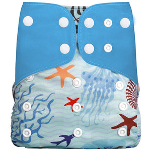 [simfamily]1PC Reusable Waterproof digital printed baby Cloth Diaper One Size Pocket baby nappies wholesale price fit for 3-15kg - Baby Homez