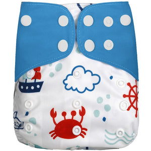 [simfamily]1PC Reusable Waterproof digital printed baby Cloth Diaper One Size Pocket baby nappies wholesale price fit for 3-15kg - Baby Homez