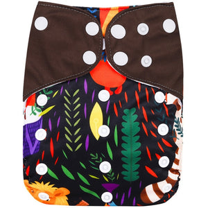 [simfamily]1PC Reusable Waterproof digital printed baby Cloth Diaper One Size Pocket baby nappies wholesale price fit for 3-15kg - Baby Homez