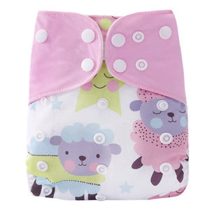 [simfamily]1PC Reusable Waterproof digital printed baby Cloth Diaper One Size Pocket baby nappies wholesale price fit for 3-15kg - Baby Homez