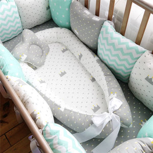 80*50cm Baby Nest Bed Portable Crib Travel Bed Infant Toddler Cotton Cradle for Newborn Baby Bed Bassinet Bumper - Baby Homez
