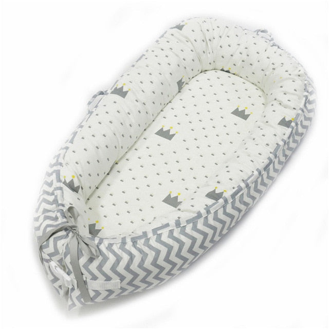 80*50cm Baby Nest Bed Portable Crib Travel Bed Infant Toddler Cotton Cradle for Newborn Baby Bed Bassinet Bumper - Baby Homez