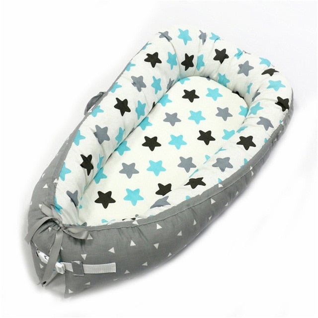 80*50cm Baby Nest Bed Portable Crib Travel Bed Infant Toddler Cotton Cradle for Newborn Baby Bed Bassinet Bumper - Baby Homez