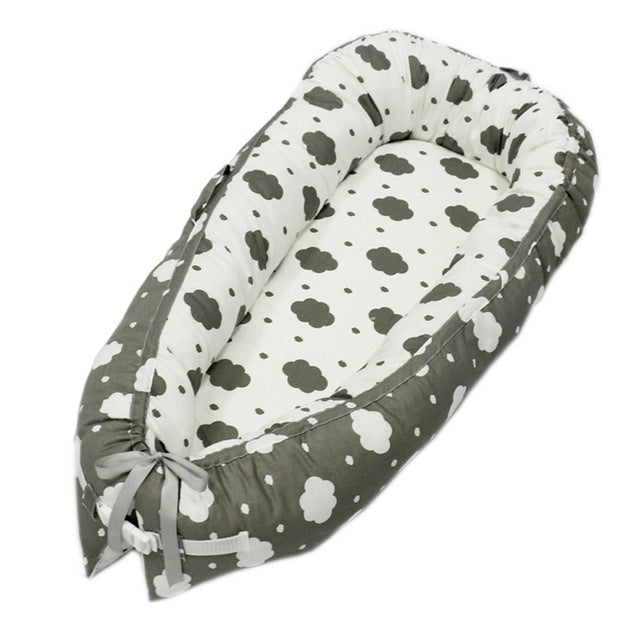 80*50cm Baby Nest Bed Portable Crib Travel Bed Infant Toddler Cotton Cradle for Newborn Baby Bed Bassinet Bumper - Baby Homez