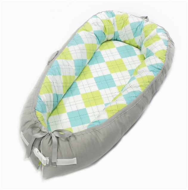80*50cm Baby Nest Bed Portable Crib Travel Bed Infant Toddler Cotton Cradle for Newborn Baby Bed Bassinet Bumper - Baby Homez