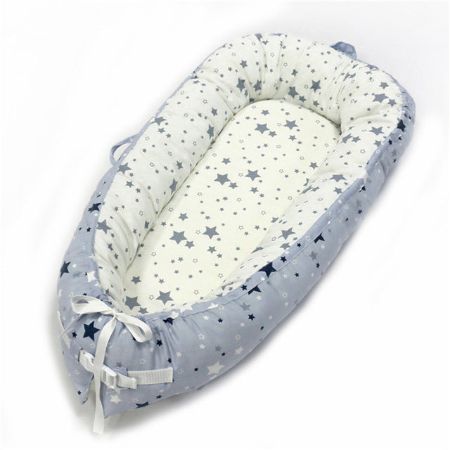 80*50cm Baby Nest Bed Portable Crib Travel Bed Infant Toddler Cotton Cradle for Newborn Baby Bed Bassinet Bumper - Baby Homez