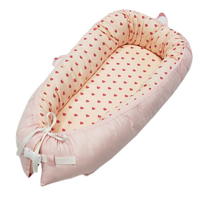 80*50cm Baby Nest Bed Portable Crib Travel Bed Infant Toddler Cotton Cradle for Newborn Baby Bed Bassinet Bumper - Baby Homez