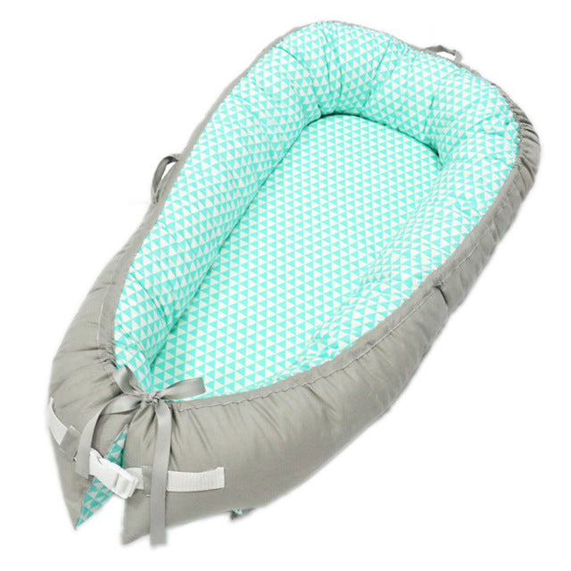 80*50cm Baby Nest Bed Portable Crib Travel Bed Infant Toddler Cotton Cradle for Newborn Baby Bed Bassinet Bumper - Baby Homez