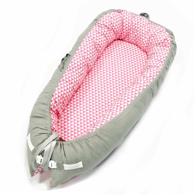 80*50cm Baby Nest Bed Portable Crib Travel Bed Infant Toddler Cotton Cradle for Newborn Baby Bed Bassinet Bumper - Baby Homez