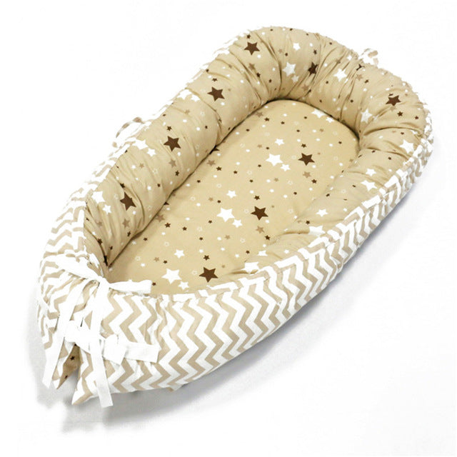 80*50cm Baby Nest Bed Portable Crib Travel Bed Infant Toddler Cotton Cradle for Newborn Baby Bed Bassinet Bumper - Baby Homez