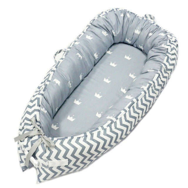 80*50cm Baby Nest Bed Portable Crib Travel Bed Infant Toddler Cotton Cradle for Newborn Baby Bed Bassinet Bumper - Baby Homez