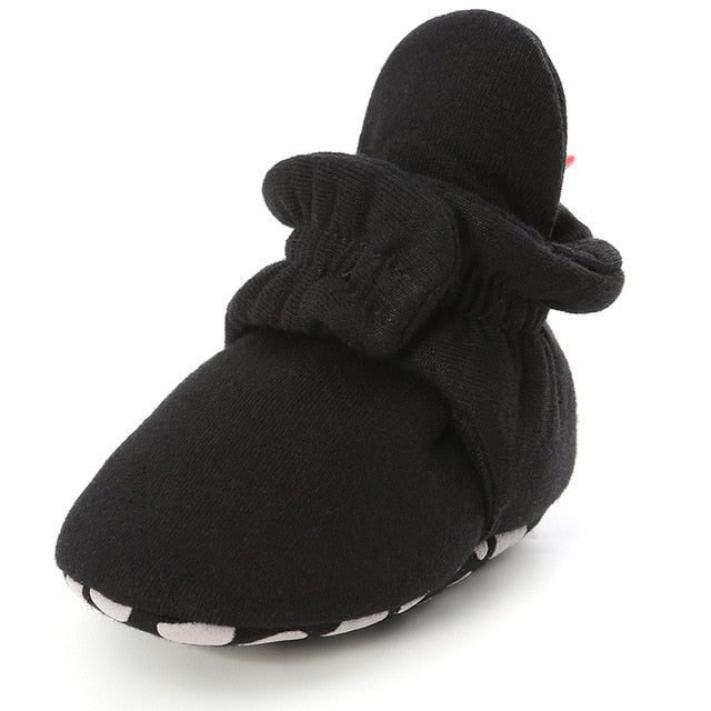 Newborn Baby Socks Shoes Boy Girl Star Toddler First Walkers Booties Cotton Comfort Soft Anti-slip Warm Infant Crib Shoes - Baby Homez