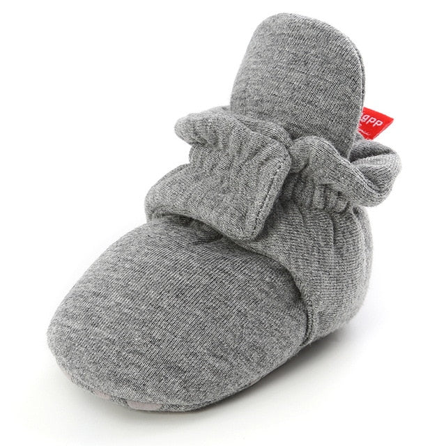 Newborn Baby Socks Shoes Boy Girl Star Toddler First Walkers Booties Cotton Comfort Soft Anti-slip Warm Infant Crib Shoes - Baby Homez