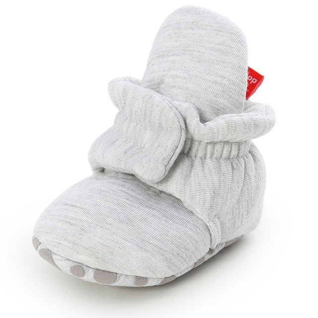 Newborn Baby Socks Shoes Boy Girl Star Toddler First Walkers Booties Cotton Comfort Soft Anti-slip Warm Infant Crib Shoes - Baby Homez