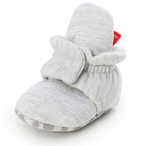 Newborn Baby Socks Shoes Boy Girl Star Toddler First Walkers Booties Cotton Comfort Soft Anti-slip Warm Infant Crib Shoes - Baby Homez