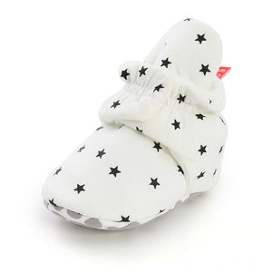 Newborn Baby Socks Shoes Boy Girl Star Toddler First Walkers Booties Cotton Comfort Soft Anti-slip Warm Infant Crib Shoes - Baby Homez