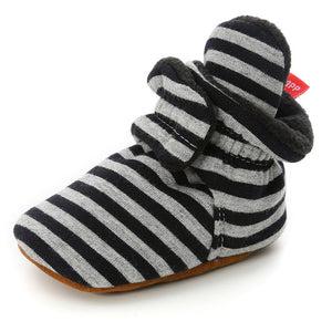 Newborn Baby Socks Shoes Boy Girl Star Toddler First Walkers Booties Cotton Comfort Soft Anti-slip Warm Infant Crib Shoes - Baby Homez