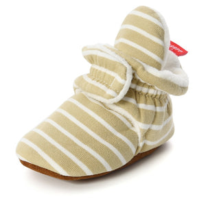 Newborn Baby Socks Shoes Boy Girl Star Toddler First Walkers Booties Cotton Comfort Soft Anti-slip Warm Infant Crib Shoes - Baby Homez