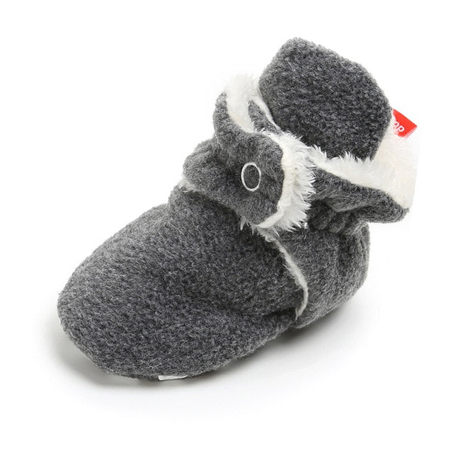 Newborn Baby Socks Shoes Boy Girl Star Toddler First Walkers Booties Cotton Comfort Soft Anti-slip Warm Infant Crib Shoes - Baby Homez