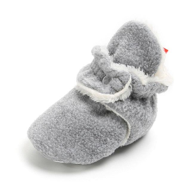 Newborn Baby Socks Shoes Boy Girl Star Toddler First Walkers Booties Cotton Comfort Soft Anti-slip Warm Infant Crib Shoes - Baby Homez