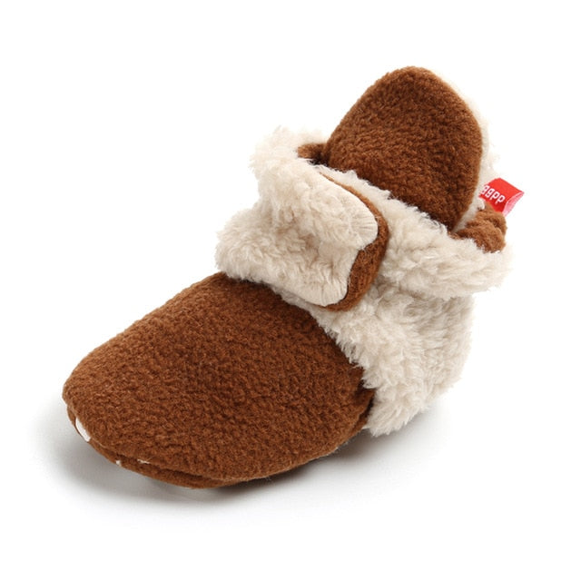 Newborn Baby Socks Shoes Boy Girl Star Toddler First Walkers Booties Cotton Comfort Soft Anti-slip Warm Infant Crib Shoes - Baby Homez
