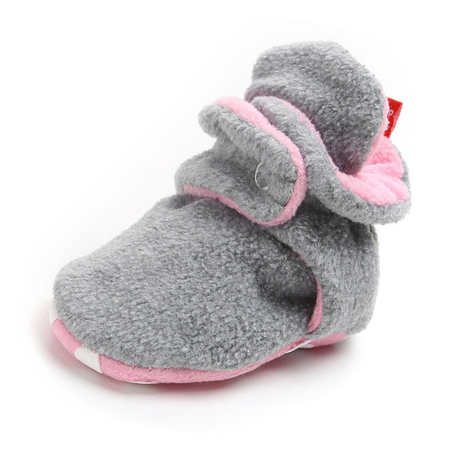 Newborn Baby Socks Shoes Boy Girl Star Toddler First Walkers Booties Cotton Comfort Soft Anti-slip Warm Infant Crib Shoes - Baby Homez