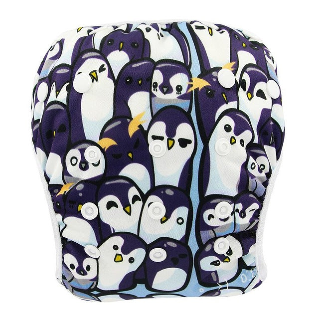 Ohbabyka Baby Swim Diaper Waterproof Adjustable Cloth Diapers Pool Pant Swimming Diaper Cover Reusable Washable Baby Nappies - Baby Homez