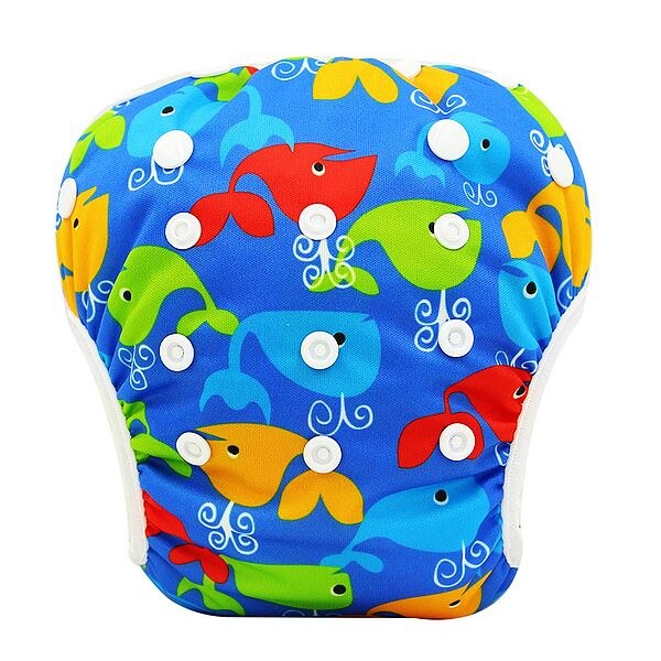 Ohbabyka Baby Swim Diaper Waterproof Adjustable Cloth Diapers Pool Pant Swimming Diaper Cover Reusable Washable Baby Nappies - Baby Homez