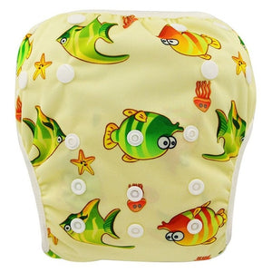 Ohbabyka Baby Swim Diaper Waterproof Adjustable Cloth Diapers Pool Pant Swimming Diaper Cover Reusable Washable Baby Nappies - Baby Homez