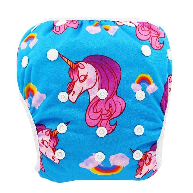 Ohbabyka Baby Swim Diaper Waterproof Adjustable Cloth Diapers Pool Pant Swimming Diaper Cover Reusable Washable Baby Nappies - Baby Homez