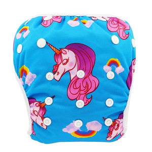 Ohbabyka Baby Swim Diaper Waterproof Adjustable Cloth Diapers Pool Pant Swimming Diaper Cover Reusable Washable Baby Nappies - Baby Homez