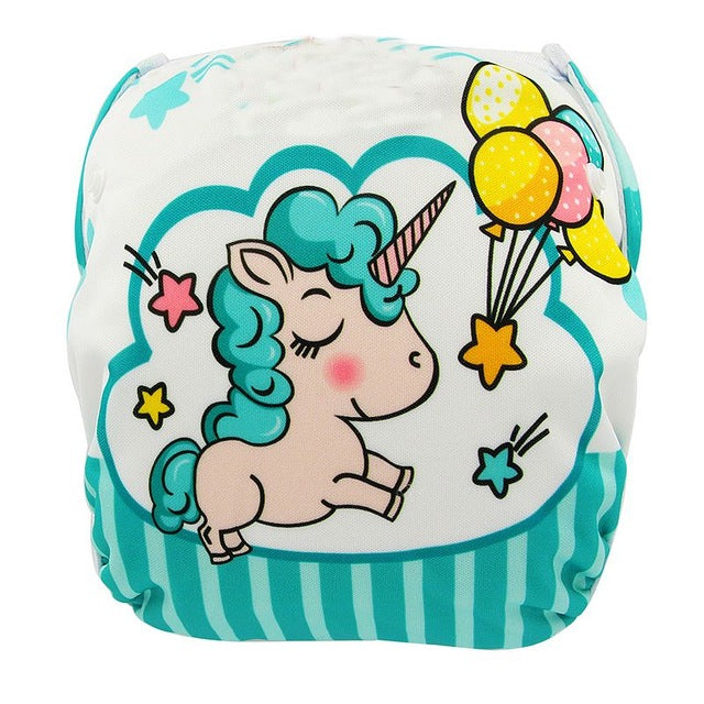 Ohbabyka Baby Swim Diaper Waterproof Adjustable Cloth Diapers Pool Pant Swimming Diaper Cover Reusable Washable Baby Nappies - Baby Homez