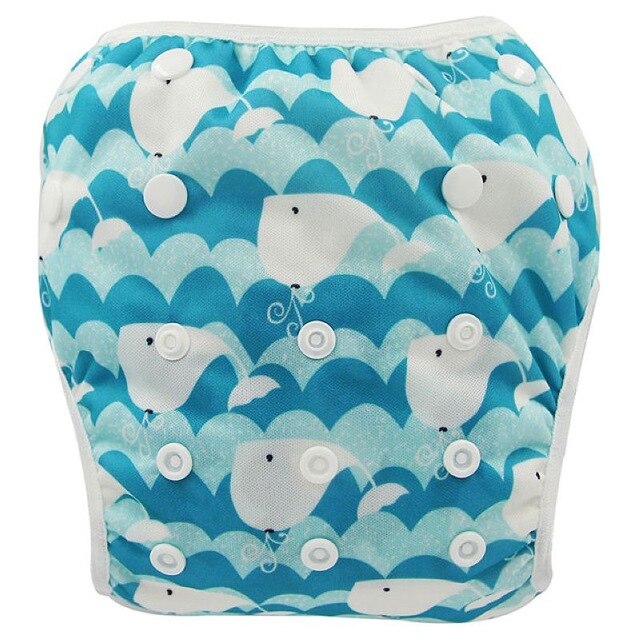 Ohbabyka Baby Swim Diaper Waterproof Adjustable Cloth Diapers Pool Pant Swimming Diaper Cover Reusable Washable Baby Nappies - Baby Homez