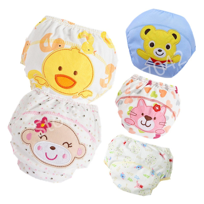 Baby Cotton Training Pants Panties Baby Diapers Reusable Cloth Diaper Nappies Washable Infants Children Underwear Nappy Changing - Baby Homez