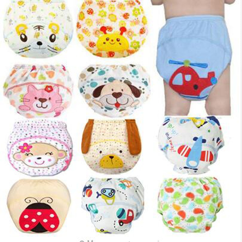1Pcs Cute Baby Diapers Reusable Nappies Cloth Diaper Washable Infants Children Baby Cotton Training Pants Panties Nappy Changing - Baby Homez