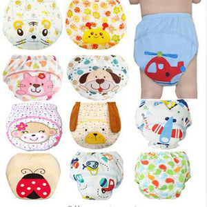 1Pcs Cute Baby Diapers Reusable Nappies Cloth Diaper Washable Infants Children Baby Cotton Training Pants Panties Nappy Changing - Baby Homez