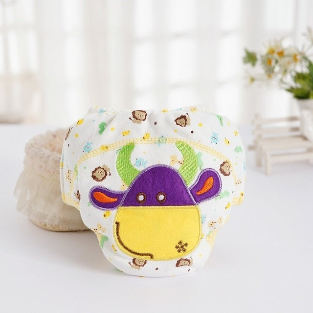 1Pcs Cute Baby Diapers Reusable Nappies Cloth Diaper Washable Infants Children Baby Cotton Training Pants Panties Nappy Changing - Baby Homez