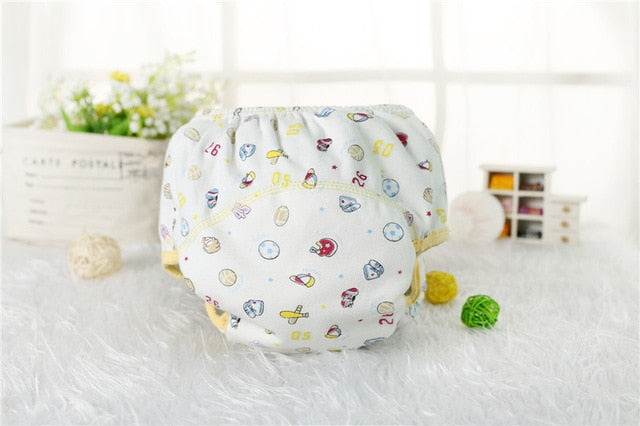 1Pcs Cute Baby Diapers Reusable Nappies Cloth Diaper Washable Infants Children Baby Cotton Training Pants Panties Nappy Changing - Baby Homez