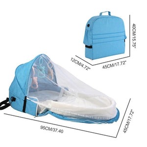 Baby Travel Portable Mobile Crib Baby Nest Cot Newborn Multi-function Folding Bed Child Foldable Chair With Toys Mosquito Net - Baby Homez
