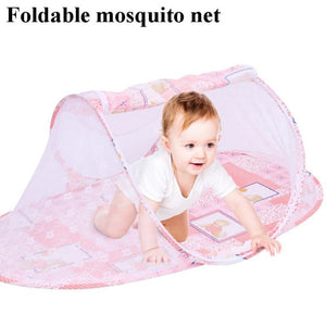 Baby Travel Portable Mobile Crib Baby Nest Cot Newborn Multi-function Folding Bed Child Foldable Chair With Toys Mosquito Net - Baby Homez