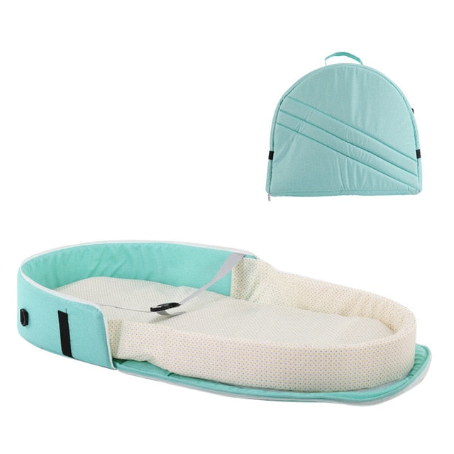 Baby Travel Portable Mobile Crib Baby Nest Cot Newborn Multi-function Folding Bed Child Foldable Chair With Toys Mosquito Net - Baby Homez