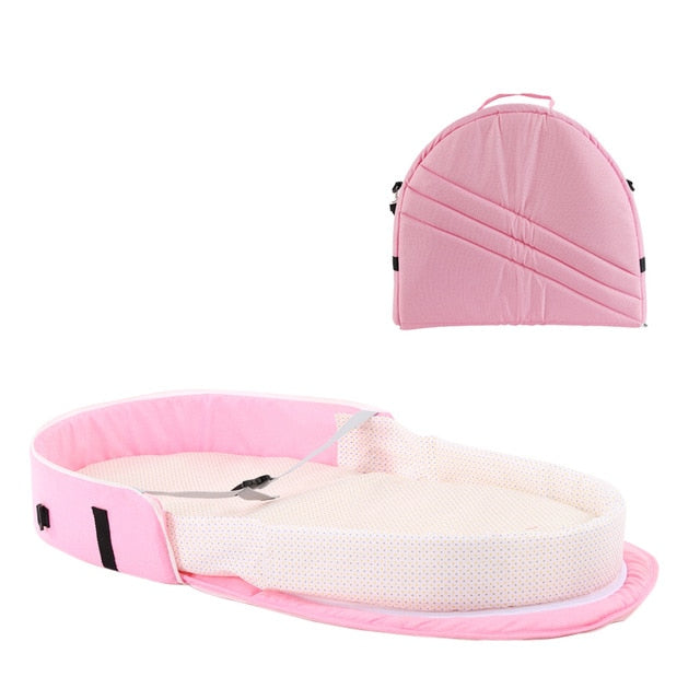 Baby Travel Portable Mobile Crib Baby Nest Cot Newborn Multi-function Folding Bed Child Foldable Chair With Toys Mosquito Net - Baby Homez