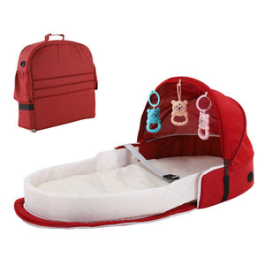 Baby Travel Portable Mobile Crib Baby Nest Cot Newborn Multi-function Folding Bed Child Foldable Chair With Toys Mosquito Net - Baby Homez