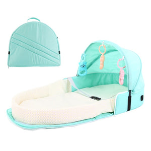 Baby Travel Portable Mobile Crib Baby Nest Cot Newborn Multi-function Folding Bed Child Foldable Chair With Toys Mosquito Net - Baby Homez