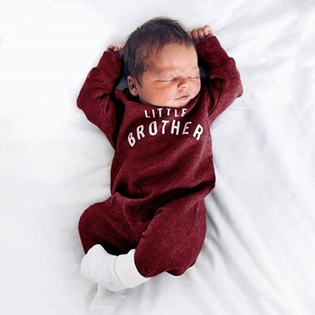 Newborn Overalls Infant Baby Boy Girl Button Letter Romper Jumpsuit Playsuit Clothes Baby Romper Long Sleeve Infantis Costume - Baby Homez