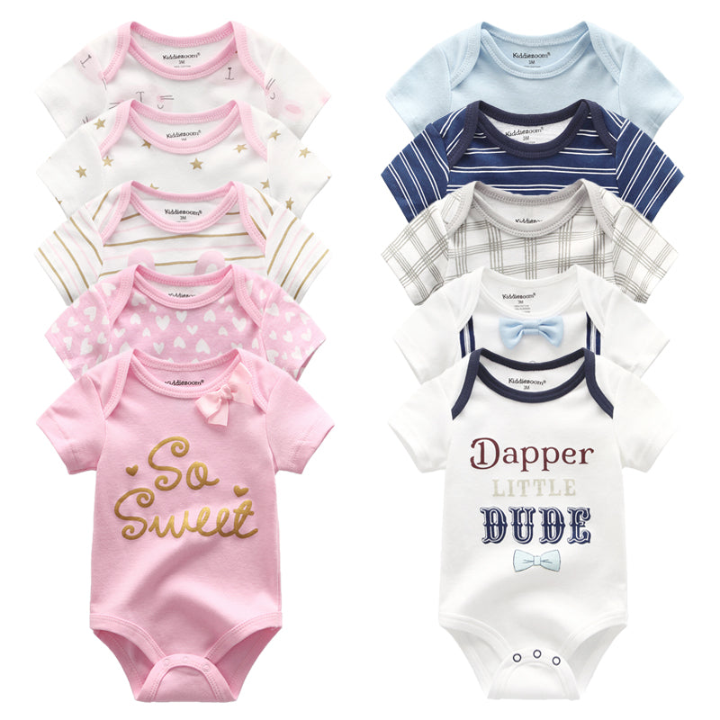2019 5 stks/partij Baby Jongens Kleding Eenhoorn Meisjes Kleding Bodysuits Baby Meisjes Kleding 0-12M Pasgeboren 100% Katoen roupas de bebe - Baby Homez