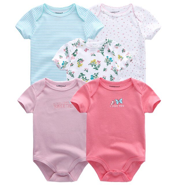2019 5 stks/partij Baby Jongens Kleding Eenhoorn Meisjes Kleding Bodysuits Baby Meisjes Kleding 0-12M Pasgeboren 100% Katoen roupas de bebe - Baby Homez