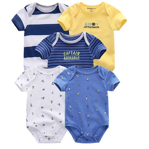 2019 5 stks/partij Baby Jongens Kleding Eenhoorn Meisjes Kleding Bodysuits Baby Meisjes Kleding 0-12M Pasgeboren 100% Katoen roupas de bebe - Baby Homez