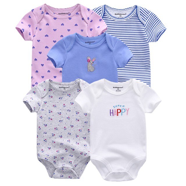 2019 5 stks/partij Baby Jongens Kleding Eenhoorn Meisjes Kleding Bodysuits Baby Meisjes Kleding 0-12M Pasgeboren 100% Katoen roupas de bebe - Baby Homez