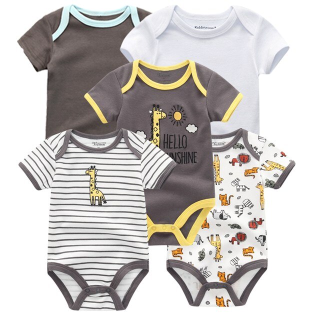 2019 5 stks/partij Baby Jongens Kleding Eenhoorn Meisjes Kleding Bodysuits Baby Meisjes Kleding 0-12M Pasgeboren 100% Katoen roupas de bebe - Baby Homez